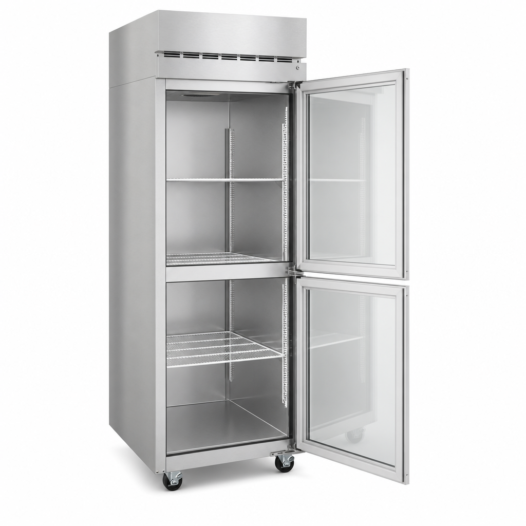 Half-Height Hinged Glass Doors