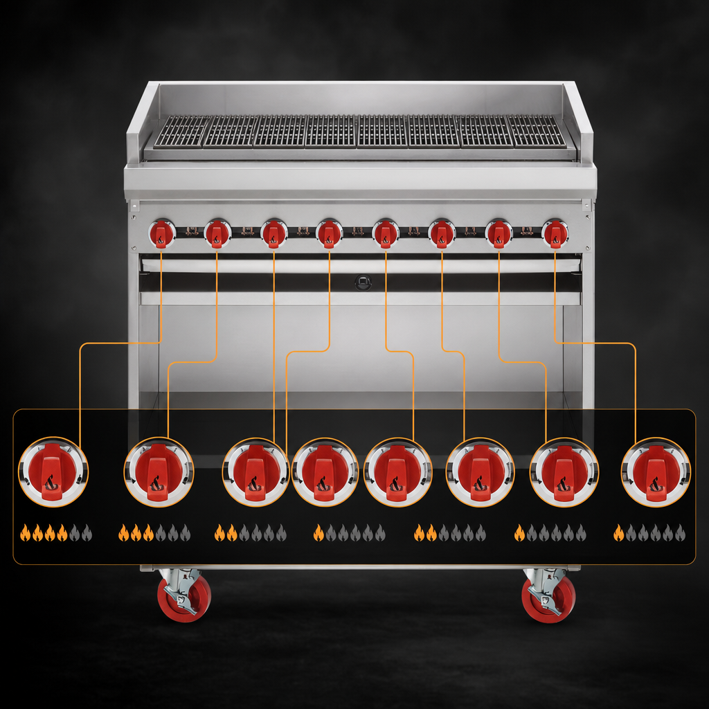Eight Individually Controlled Burners