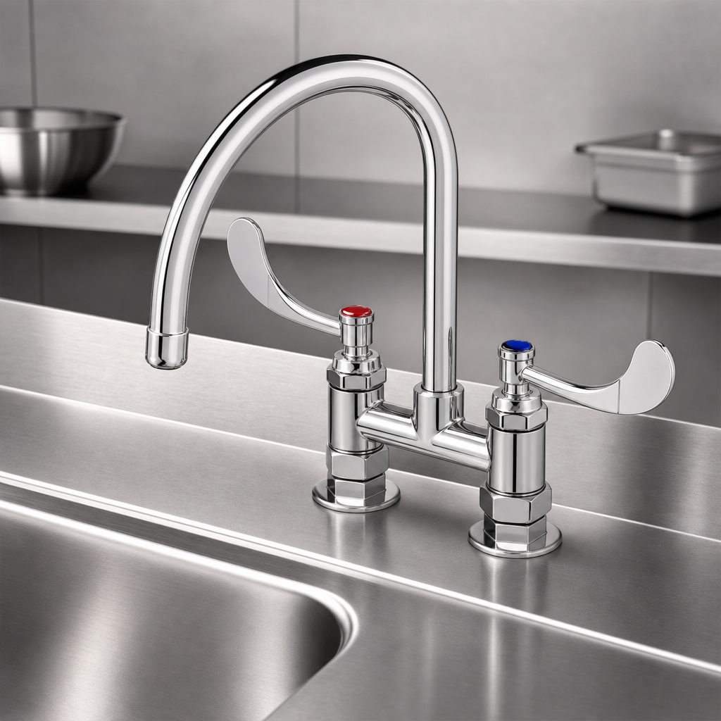 Deck-Mount Mixing Faucet