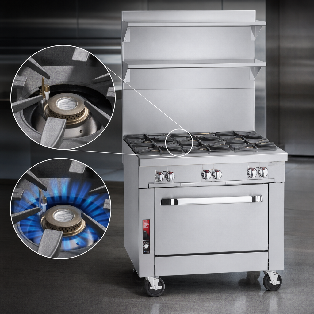 Patented Clog-Free Burner Design