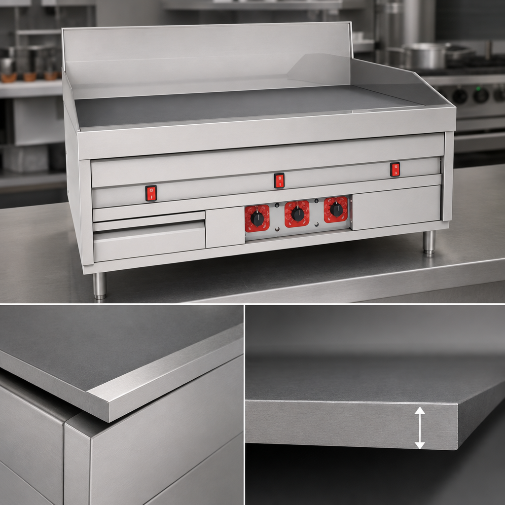 1-Inch Heavy-Duty Polished Griddle Plate