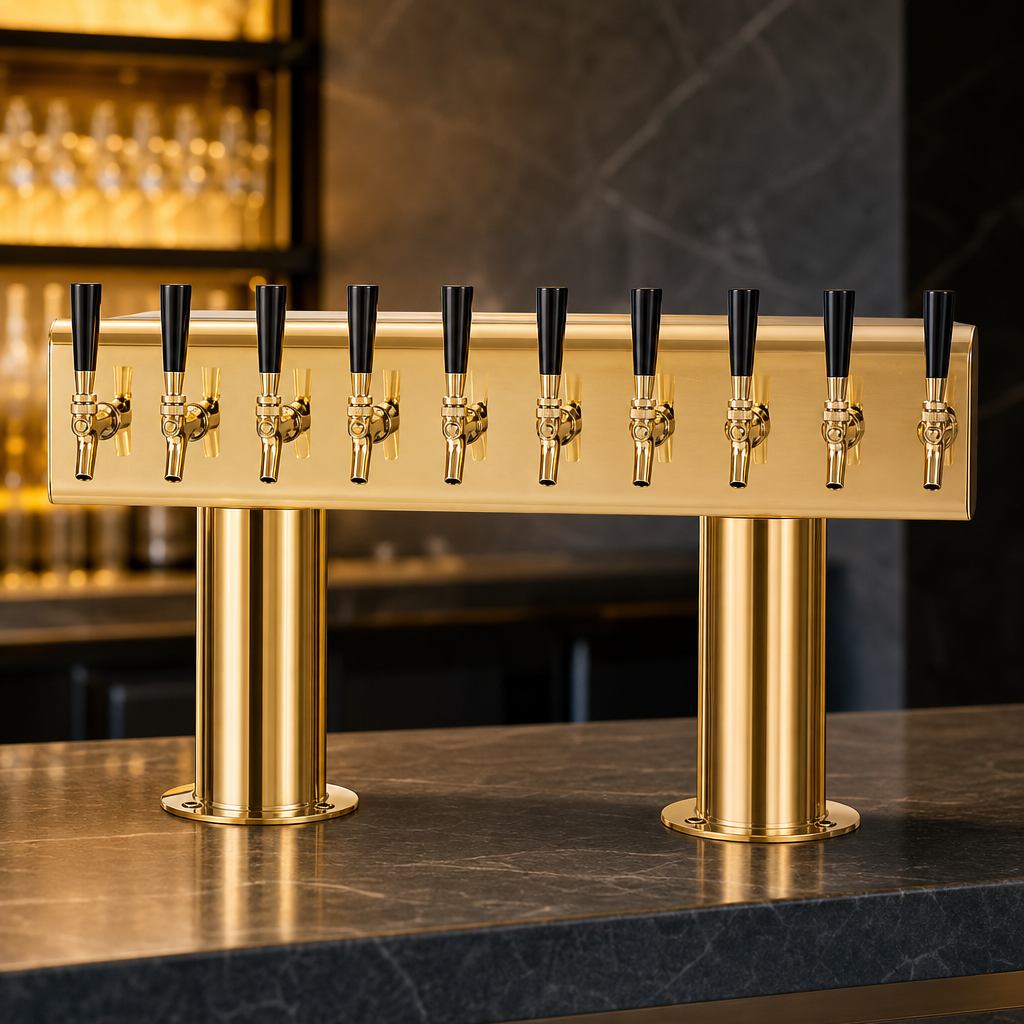 10-Faucet Double Pedestal Design