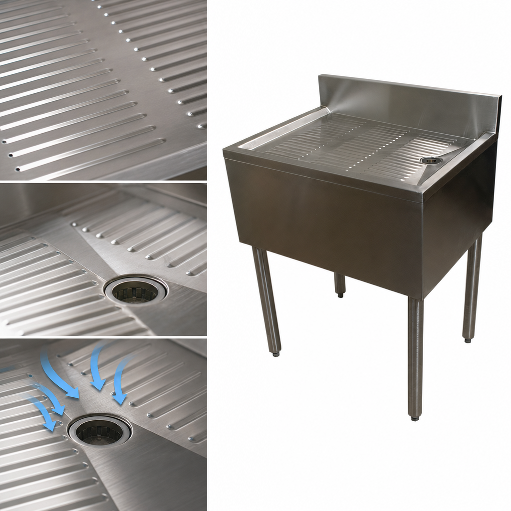 Stamped & Pitched Drainboard