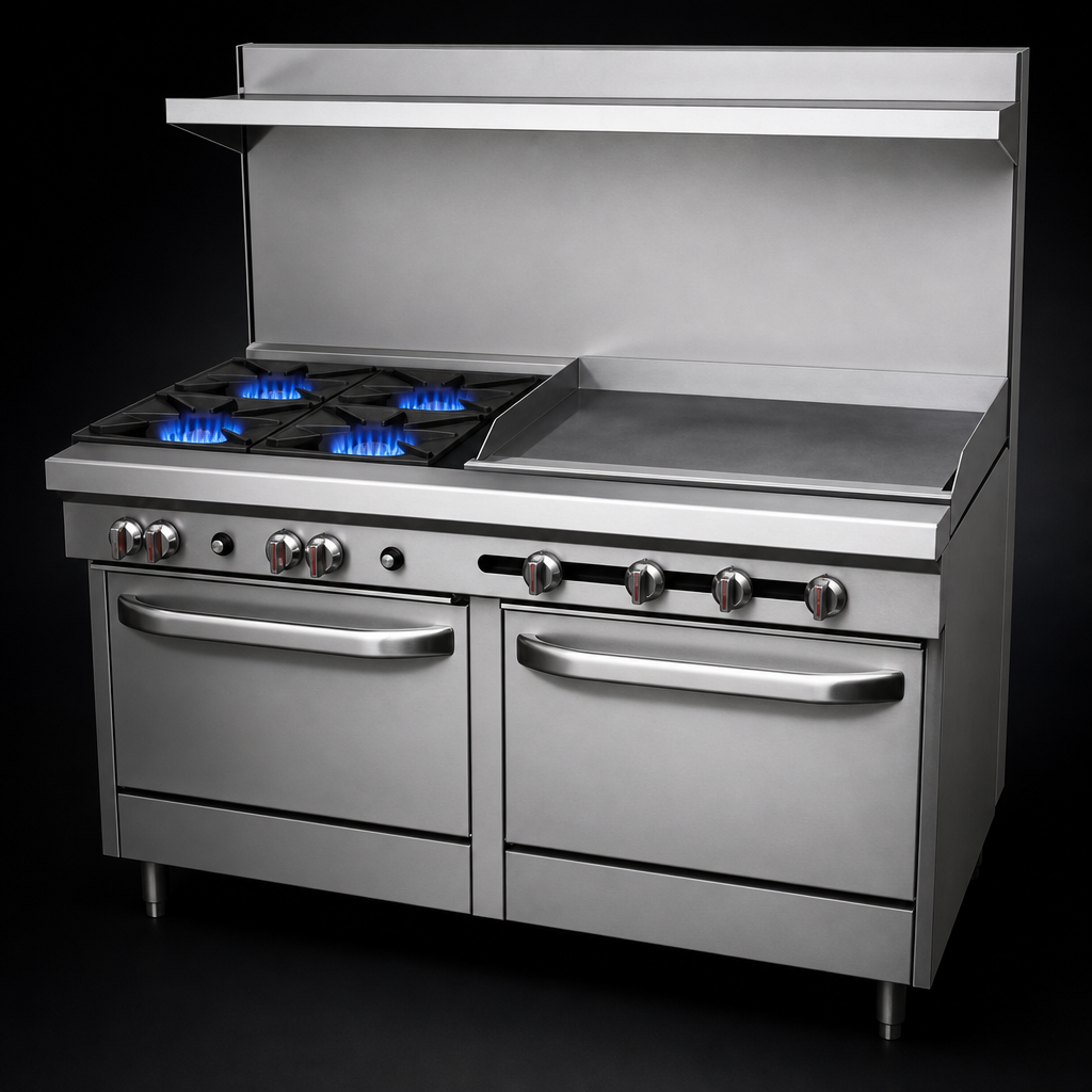 Four High-Output Open Burners