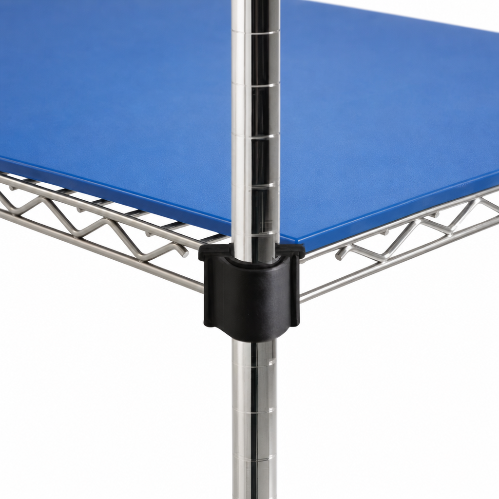 Solid Blue Polymer Shelf Mat