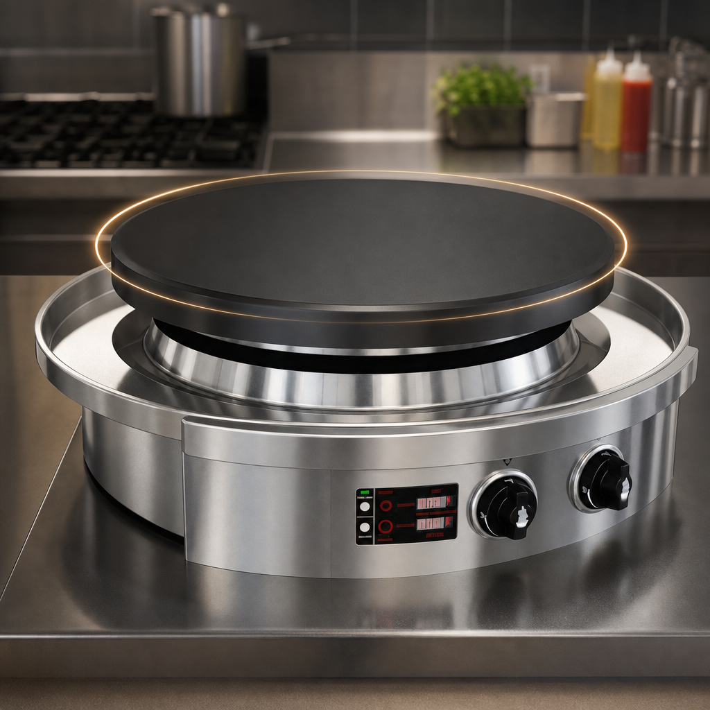 Circular Black Seasoned Steel Cooking Surface