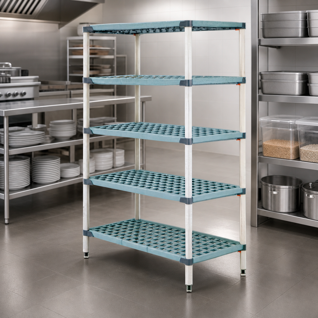 Four Open Grid Shelves