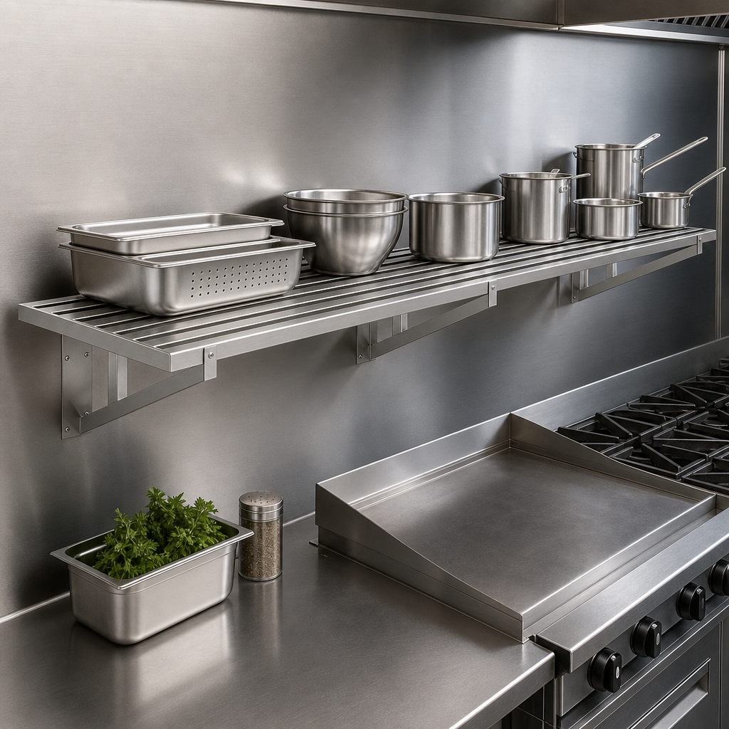 18-Gauge 304 Stainless Steel Shelf