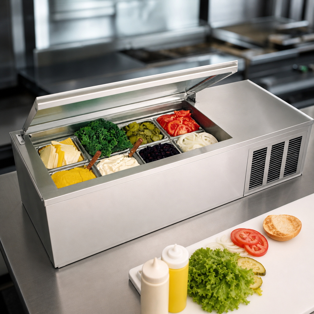 Countertop Refrigerated Prep Rail