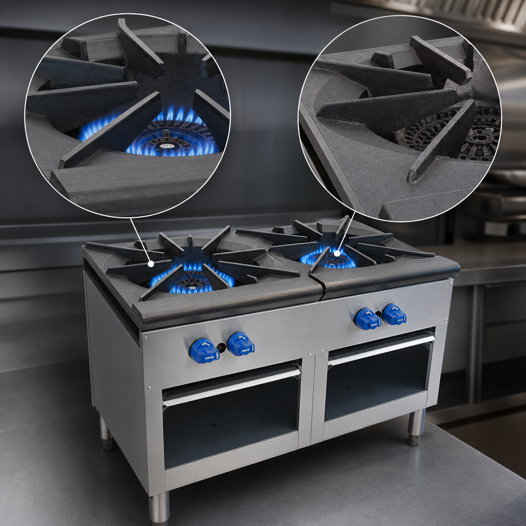 Double Venturi Cast Iron Burners