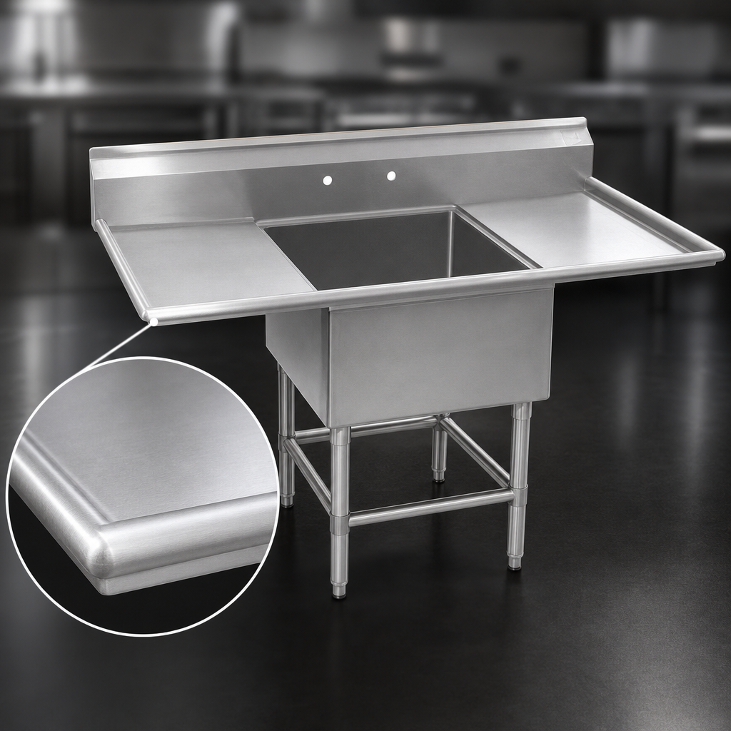 14-Gauge 304 Stainless Steel Top