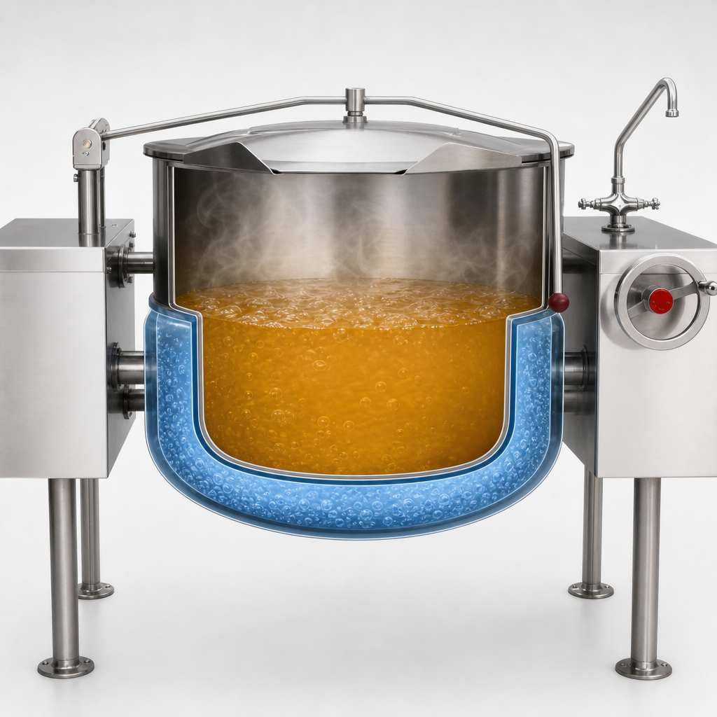 2/3 Jacketed Kettle Interior