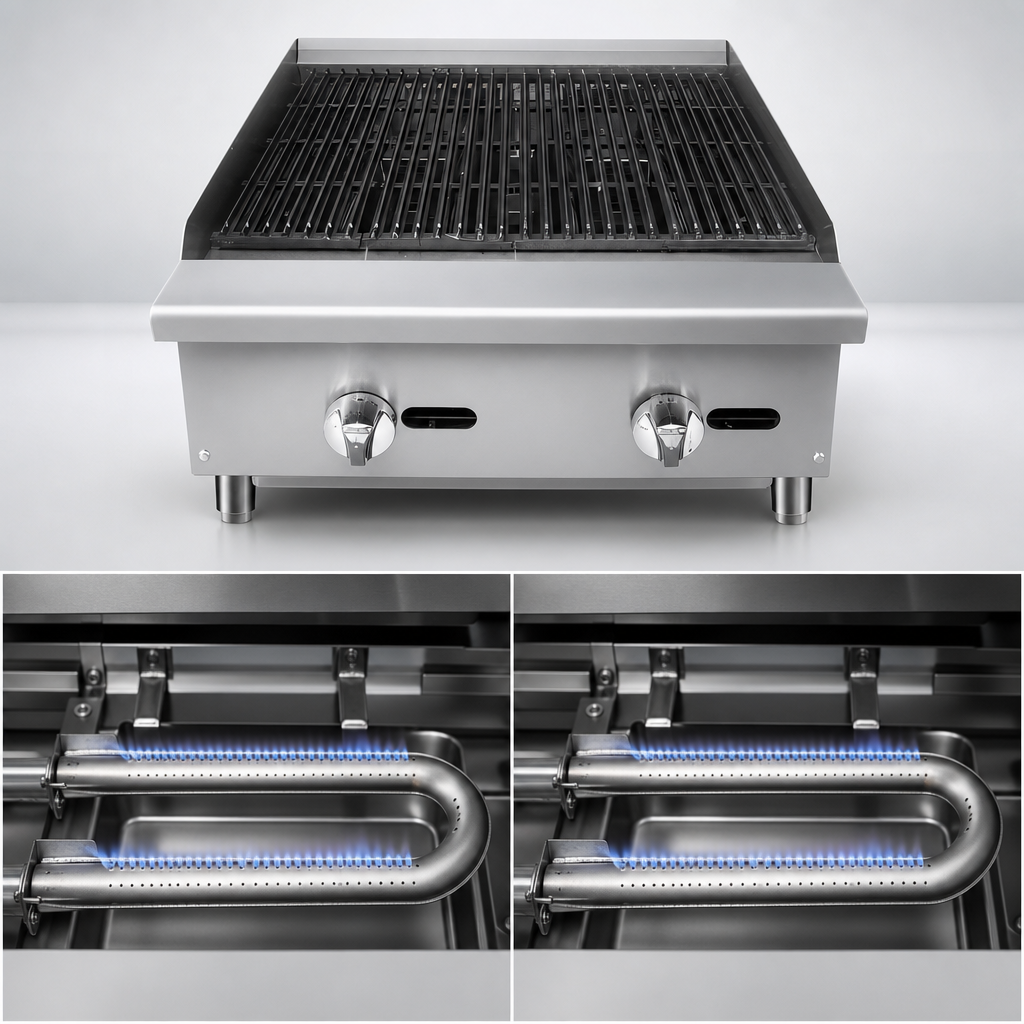 Two Stainless Steel Burners