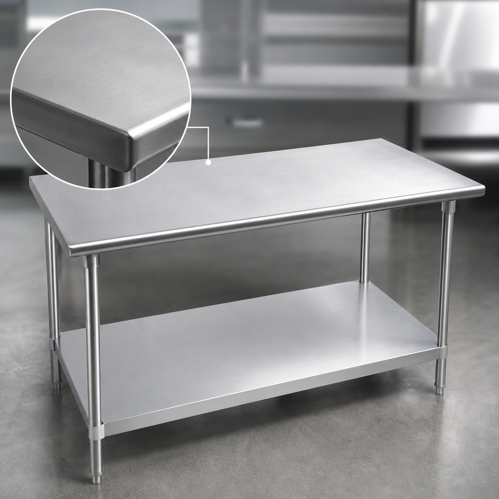 16-Gauge 304 Stainless Steel Top
