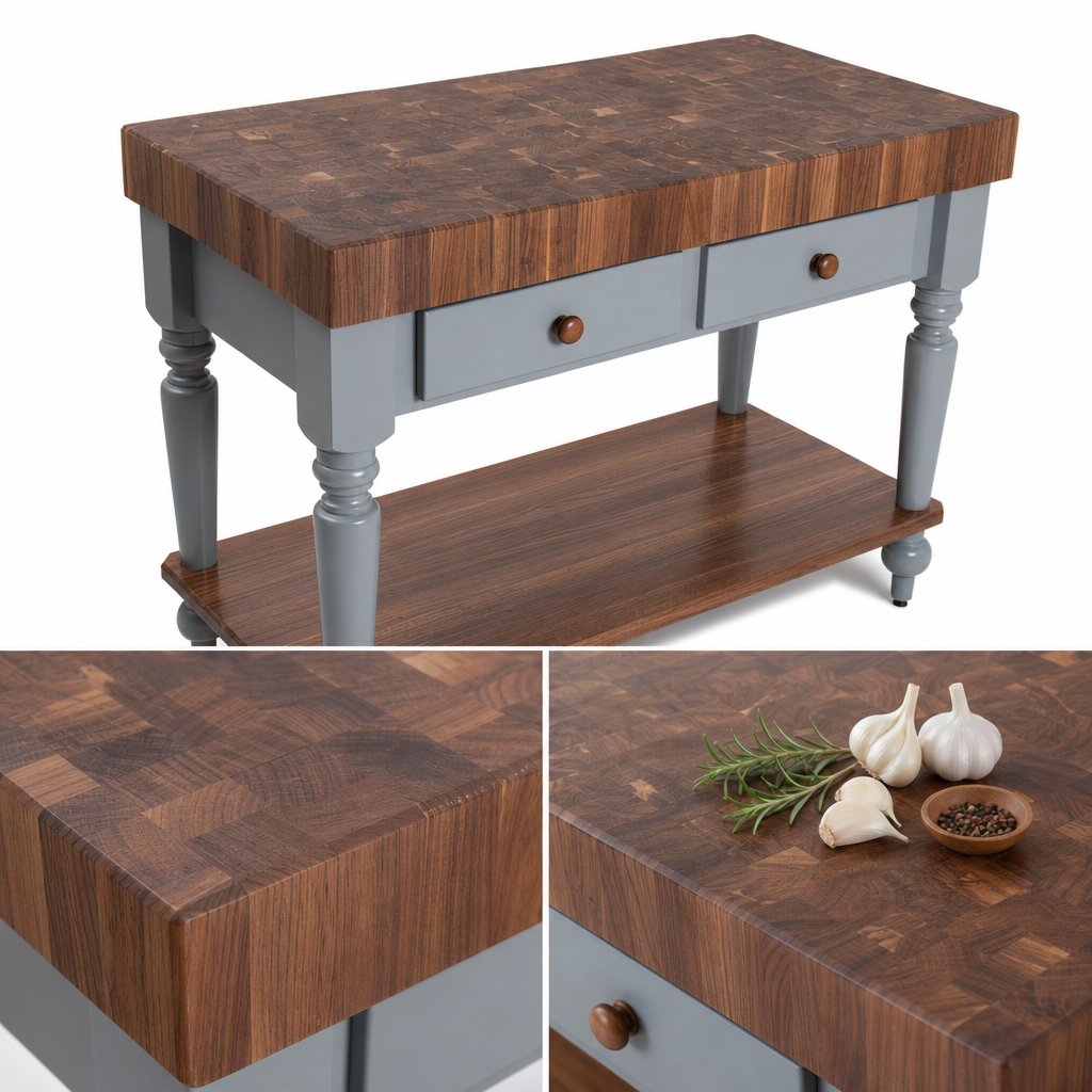End-Grain Walnut Top
