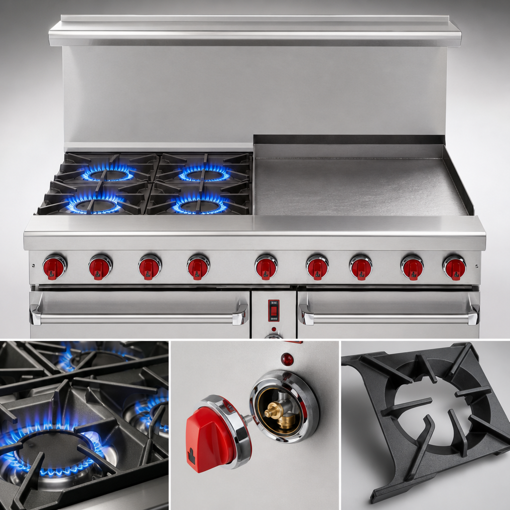 Four Open Burners