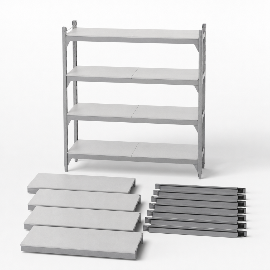 Includes 4 Shelf Plates