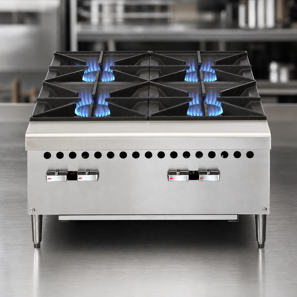 Six Open Burners