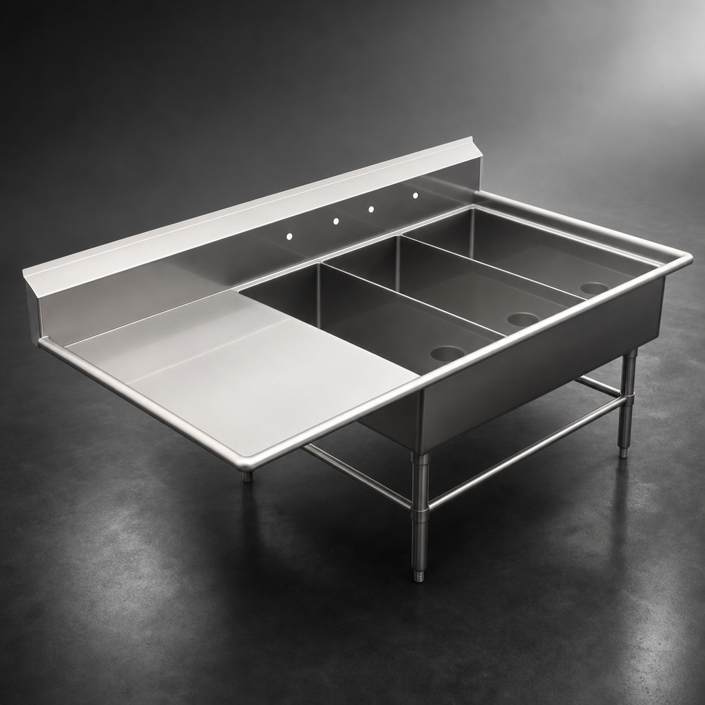 Three-Compartment Sink Layout