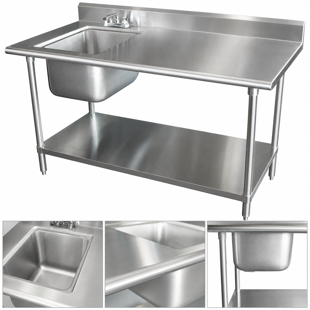 Integral Left Sink Bowl