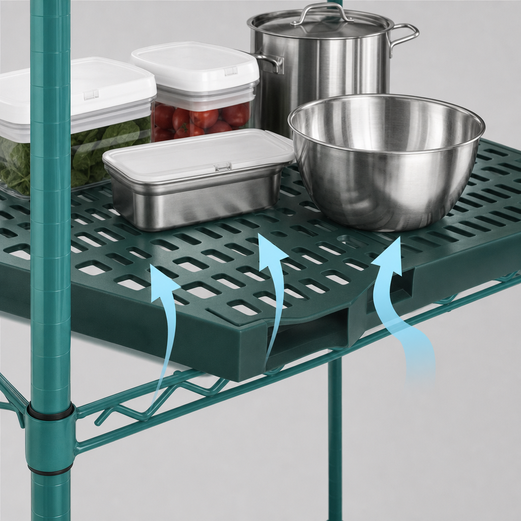 Louvered Shelf Surface