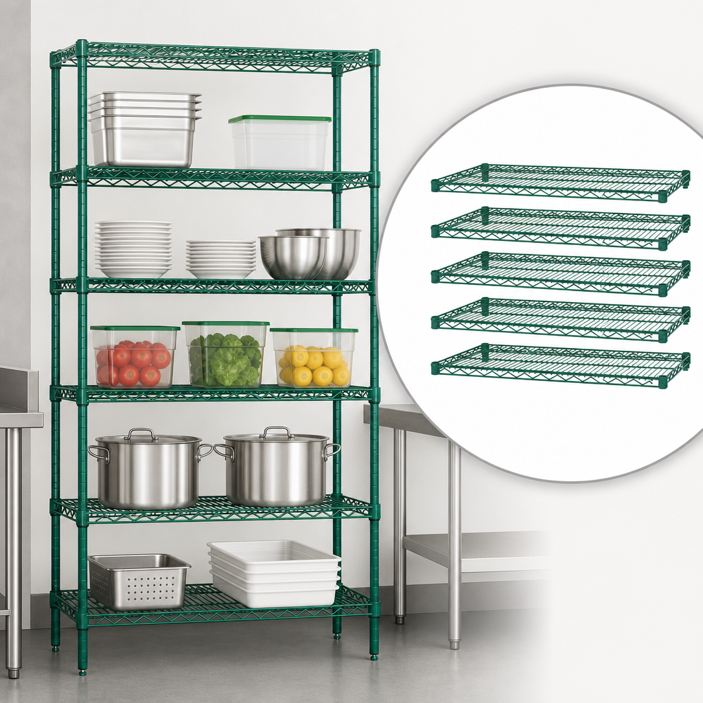 Five Wire Shelves Included