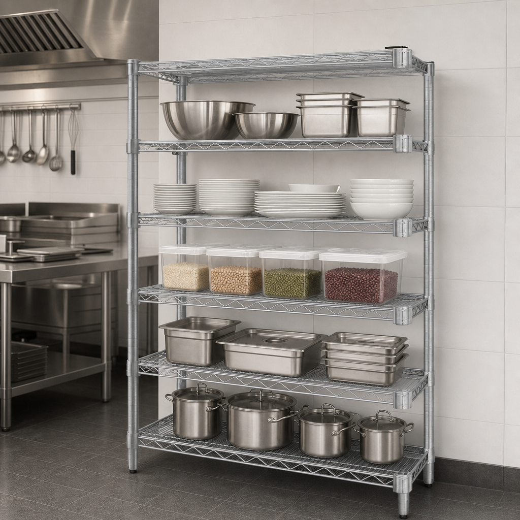 Five-Tier Wire Shelving