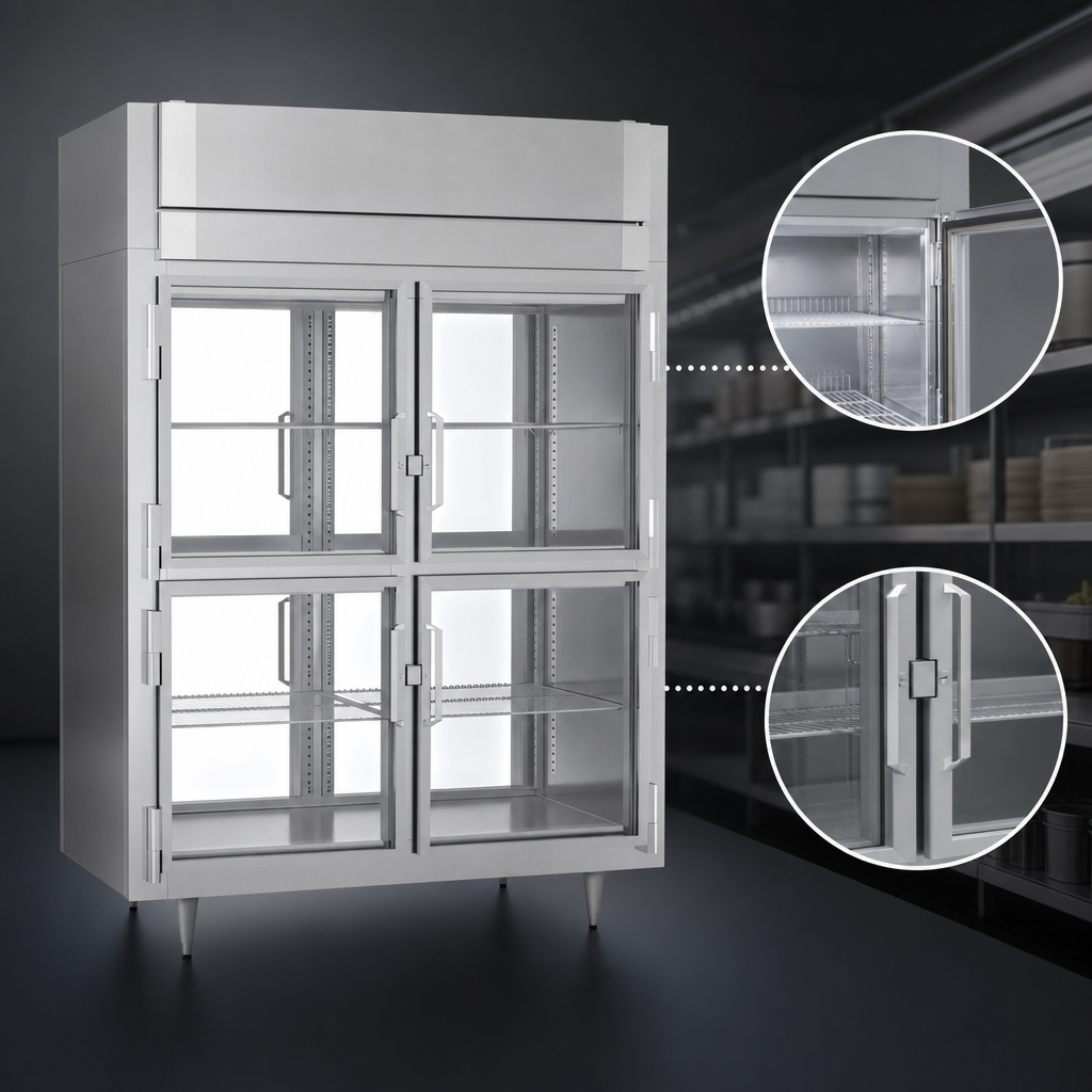 Eight Wide Glass Half-Doors