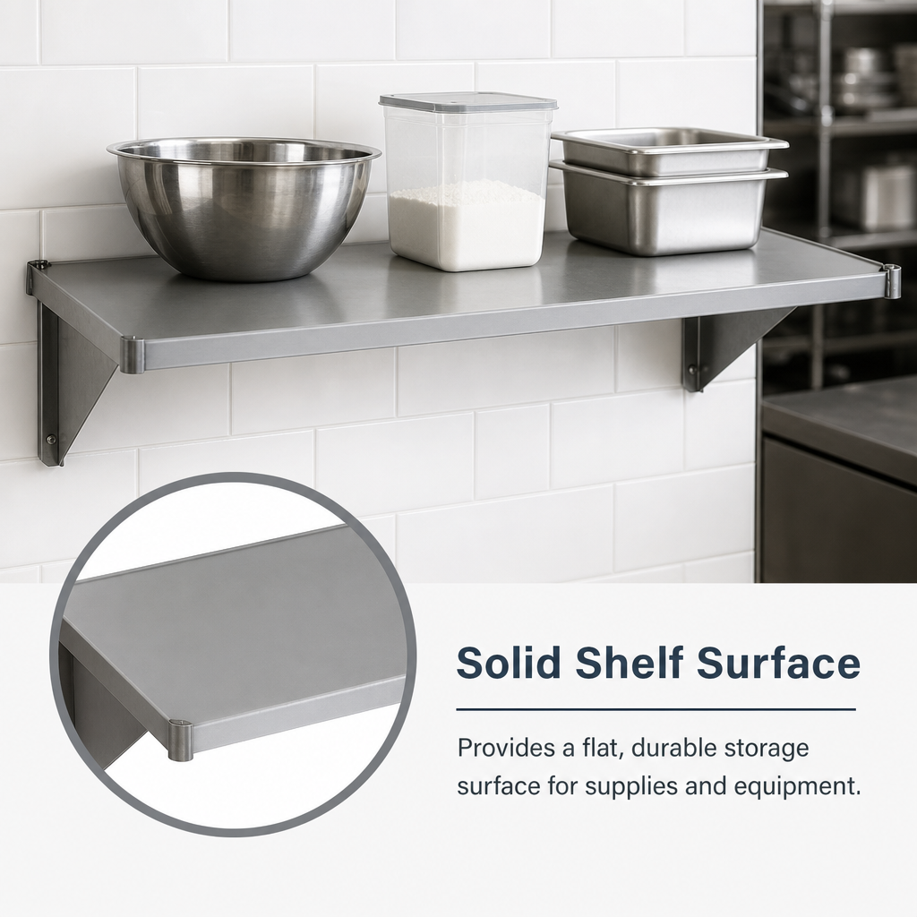 Solid Shelf Surface