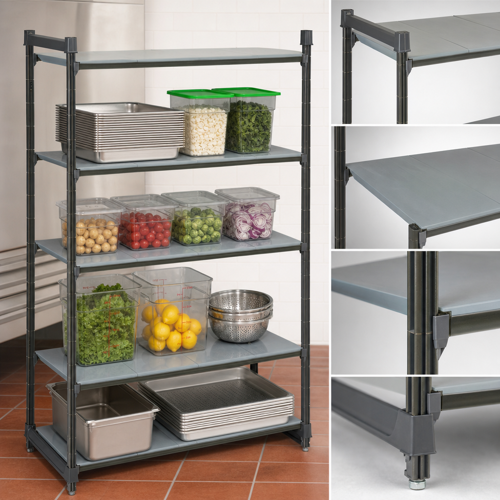 4-Tier Solid Shelving