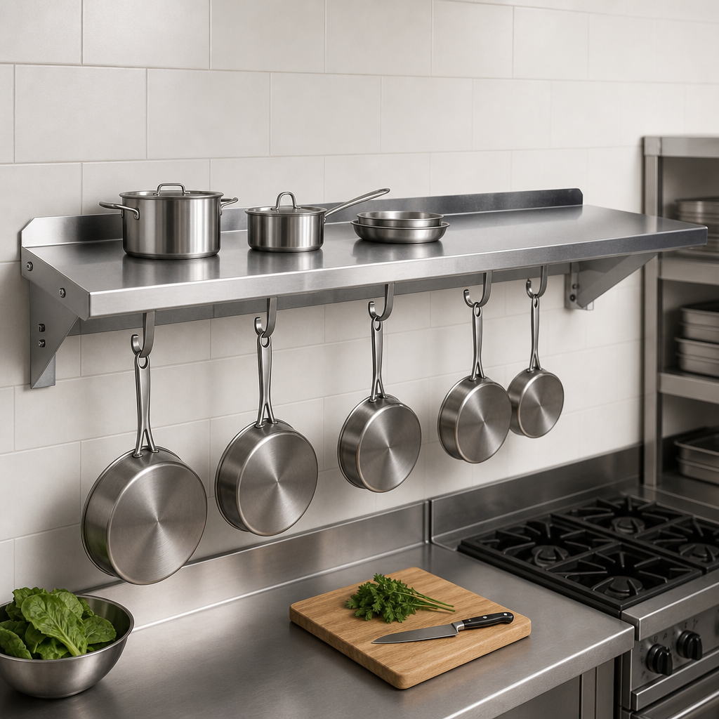 Wall-Mount Pot Rack Shelf