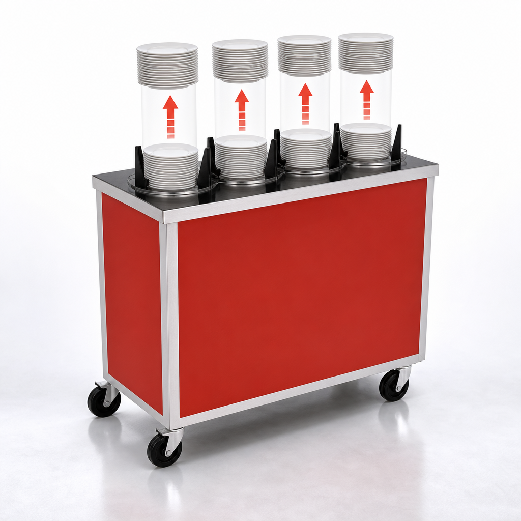 Self-Elevating Dispensing Tubes