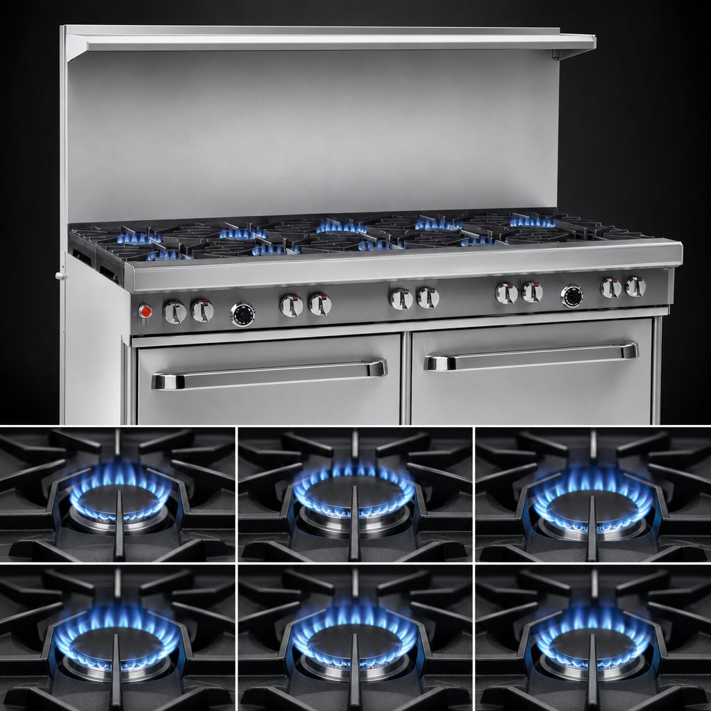 Six Non-Clog Burners