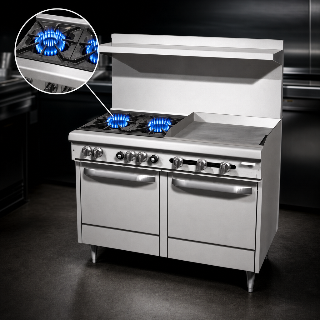 Two Open Burners