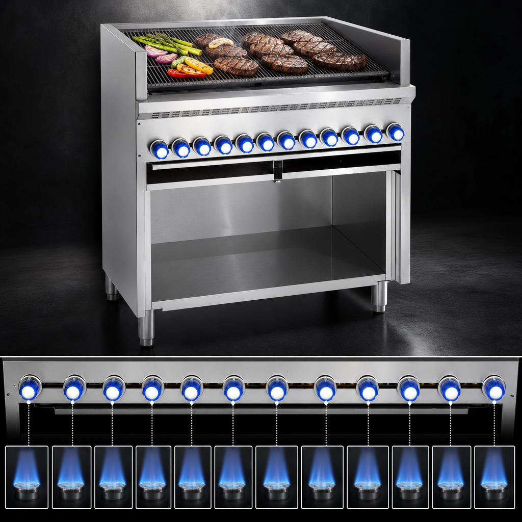 Ten Individually Controlled Burners
