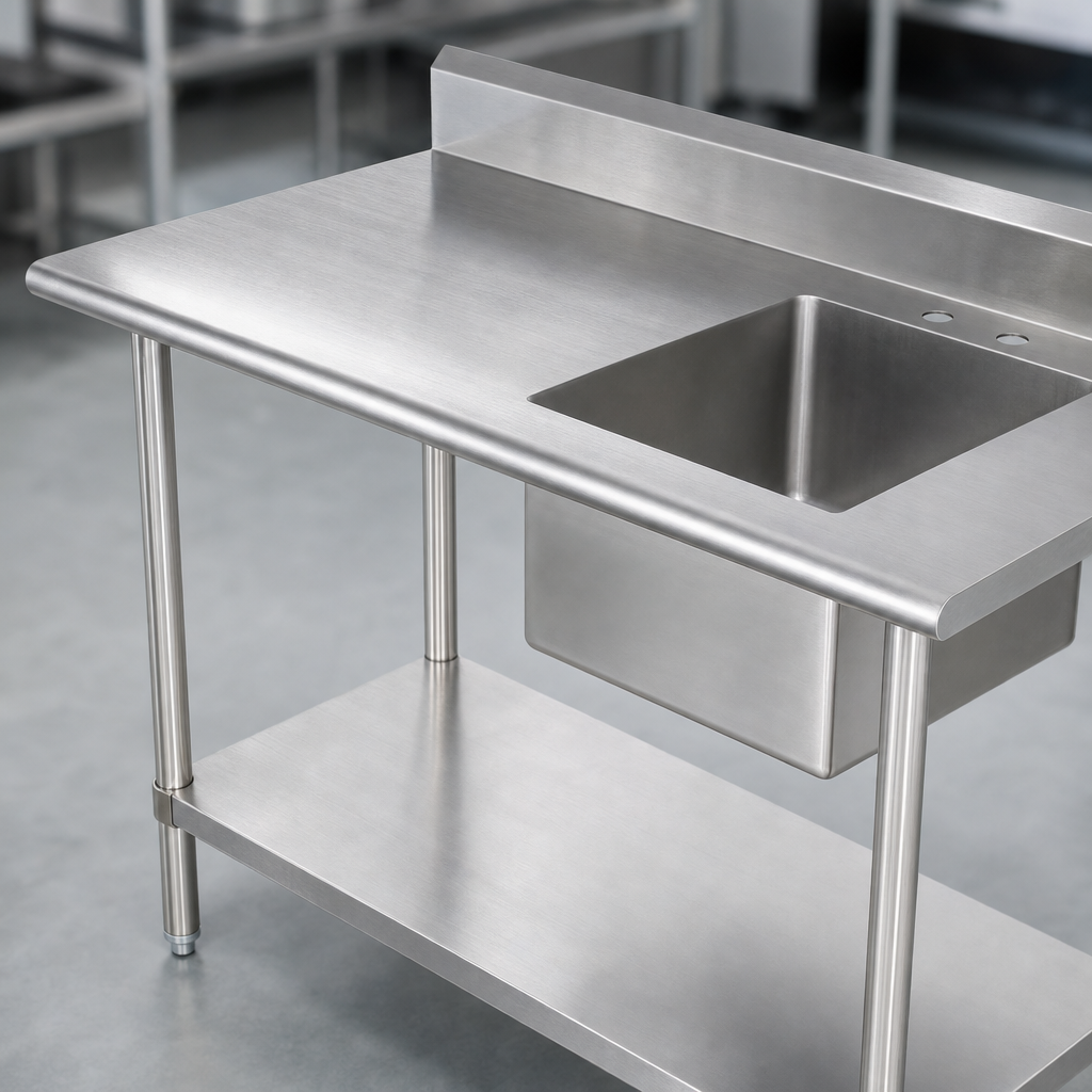 16-Gauge 304 Stainless Steel Top