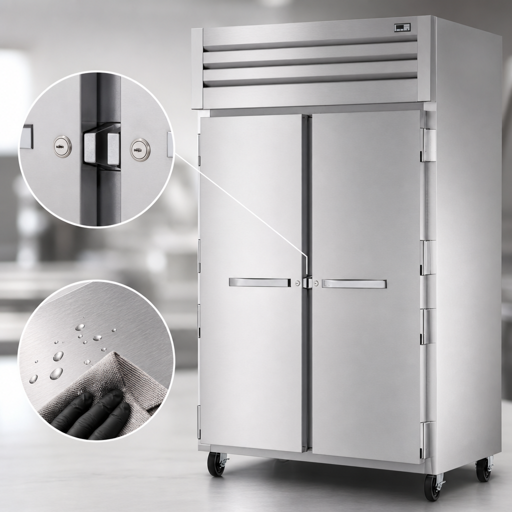 Solid Stainless Steel Doors with Locks
