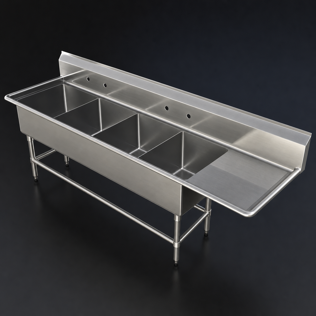 Four-Compartment Sink Layout
