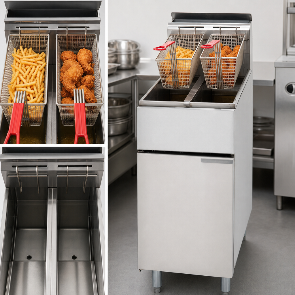 Twin 25-Lb. Fry Pots