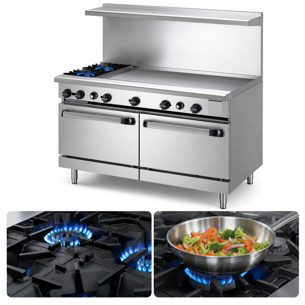Two 32,000 BTU Open Burners