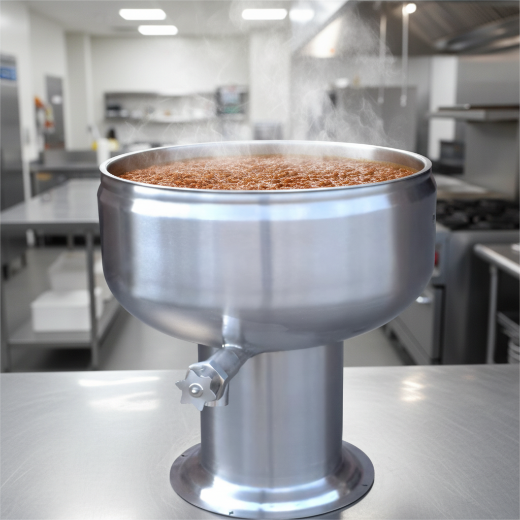 Experience consistent cooking with the Crown DP-60's direct steam heating, uniformly covering two-thirds of the jacket for optimal results.
