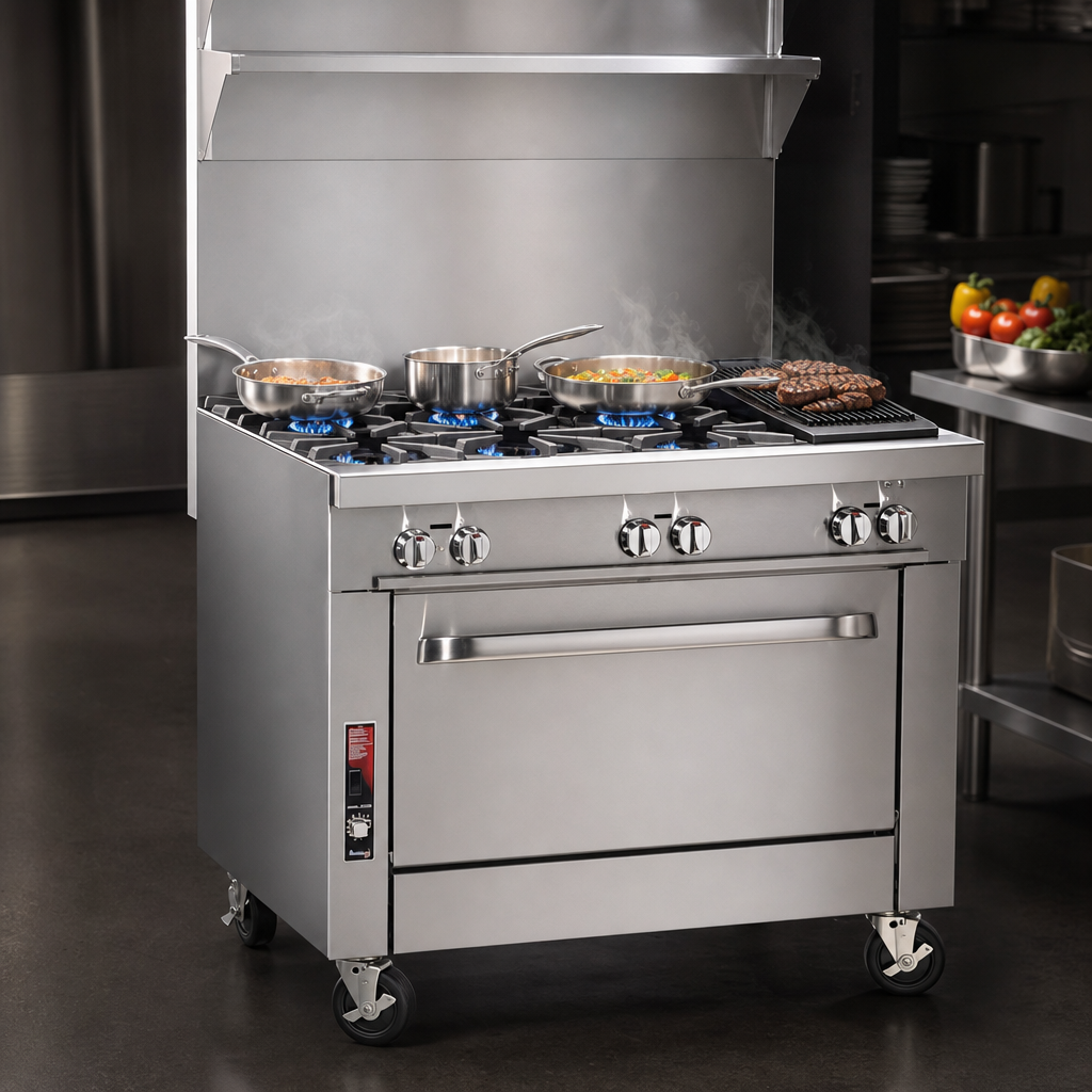 Four 35,000 BTU Open Burners