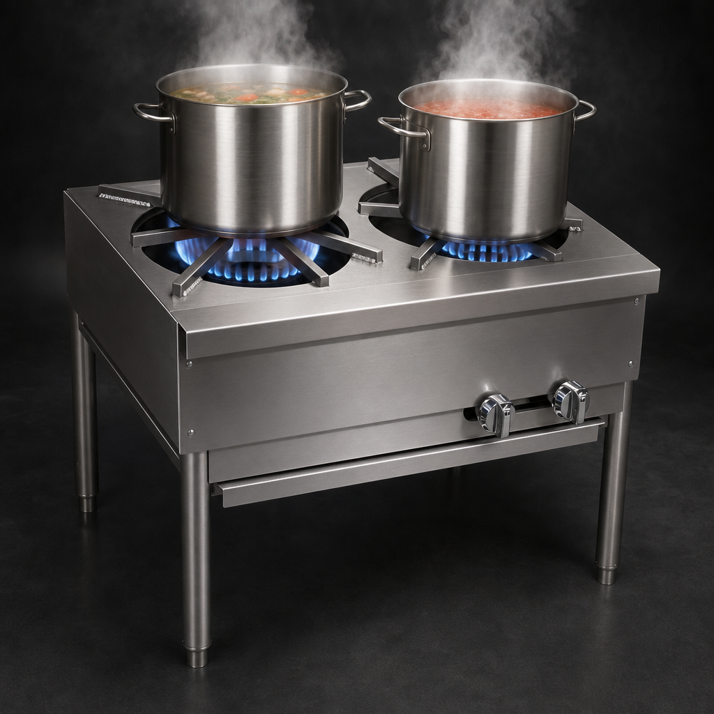 Two 3-Ring Cast Iron Burners