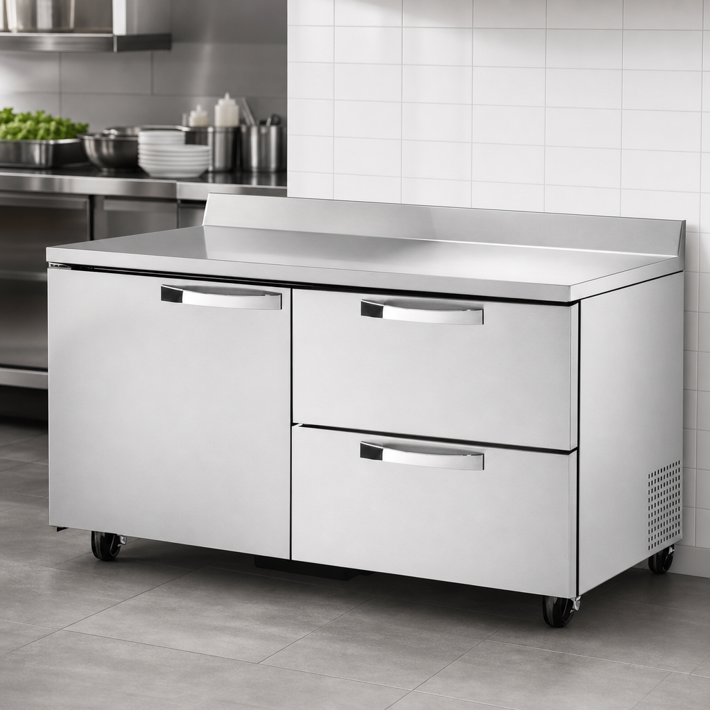 Stainless Steel Worktop With Rear Splash