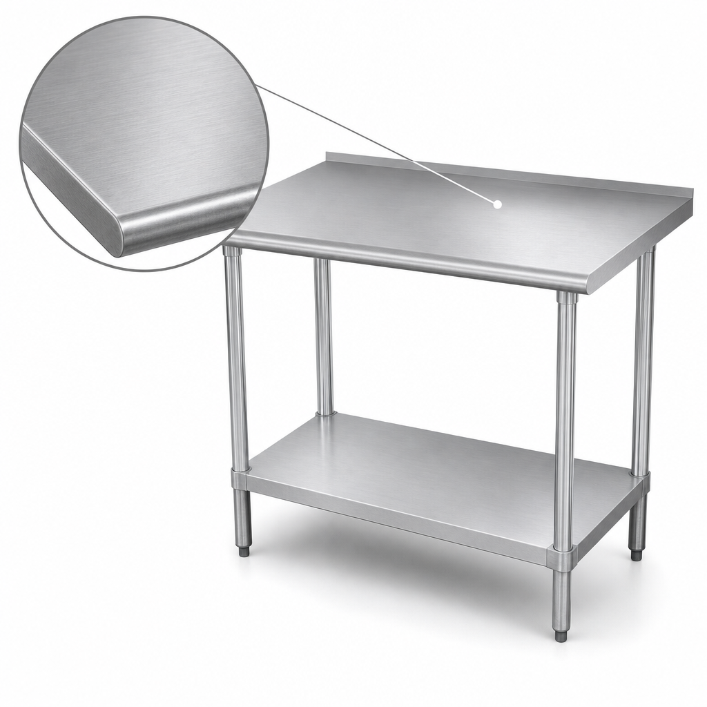 16-Gauge 304 Stainless Steel Top
