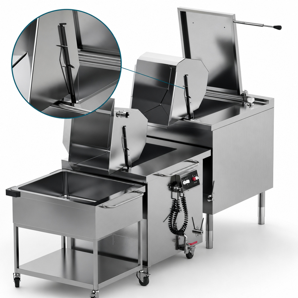 Spring-Balanced Hinged Lids