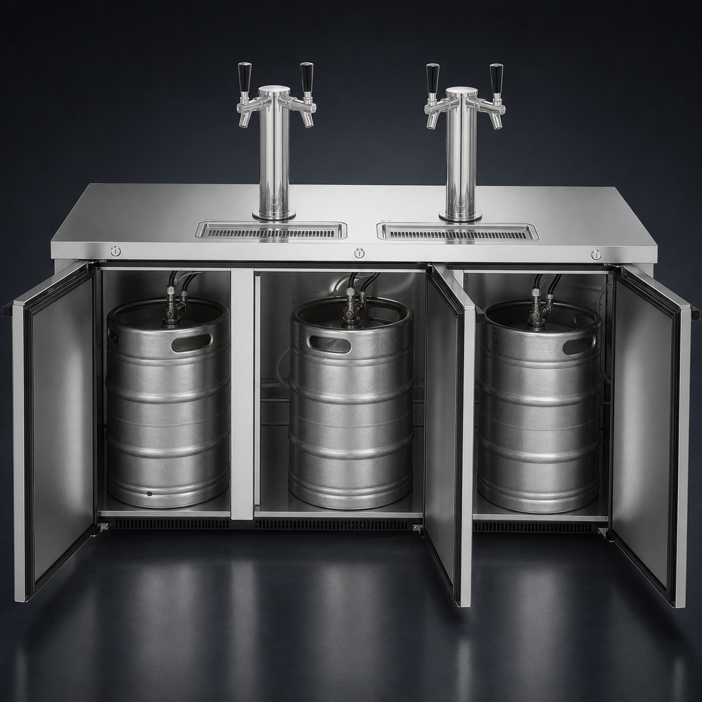 3-Door, 3-Keg Cabinet