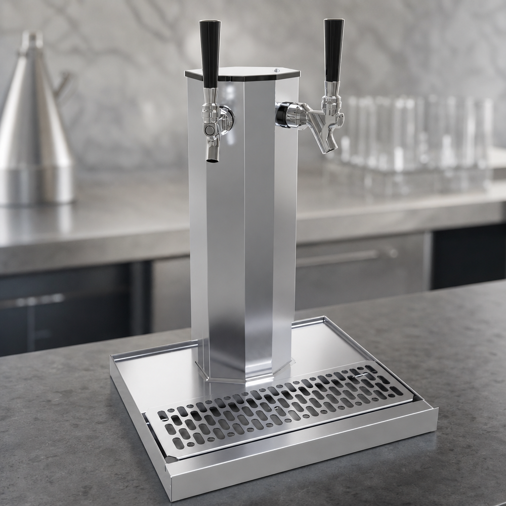 Dual Stainless Steel Faucets
