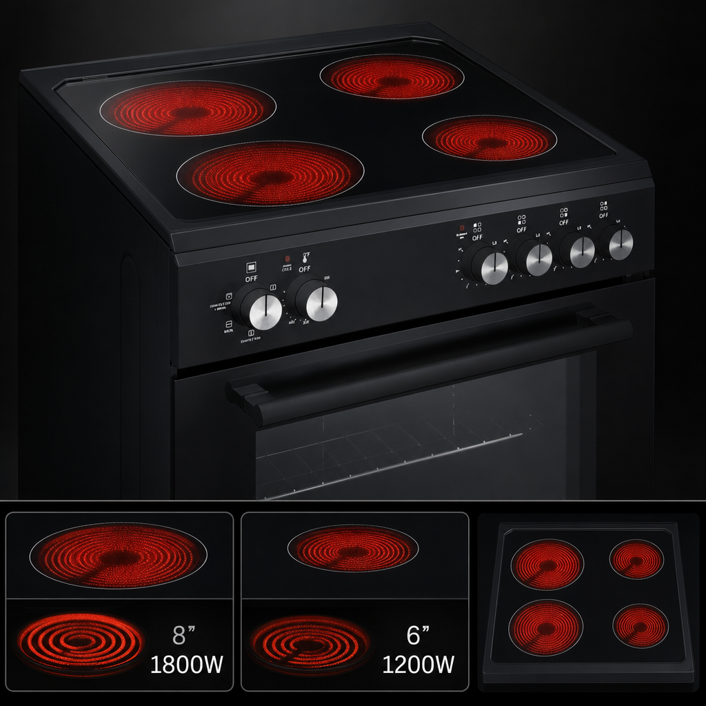 Four Radiant Cooking Elements