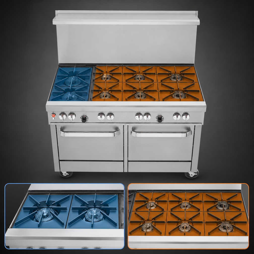 Six-Burner Top Configuration